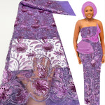 African Lace Fabric: Embroidery French Tulle Lace