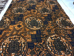 Blue, Black and Rust Color African Inspired Cotton