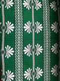 Green and White Aunty K Cotton Fabric