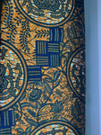 Blue, Black and Rust Color African Inspired Cotton