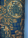 Blue, Black and Rust Color African Inspired Cotton